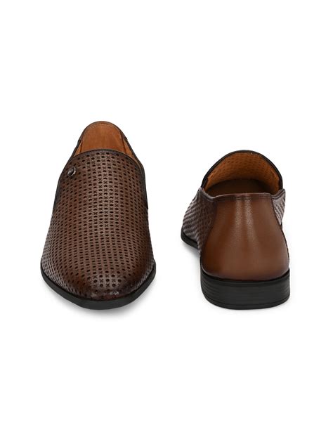 Hitz Men's Tan Leather Formal Slip On shoes – Hitz Shoes Online