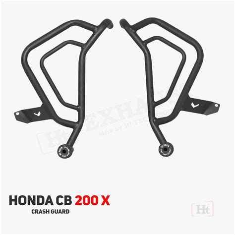 ADV CRASH GUARD WITH 2 METAL SLIDER FOR CB 200 X Black matt - HT Exhau ...