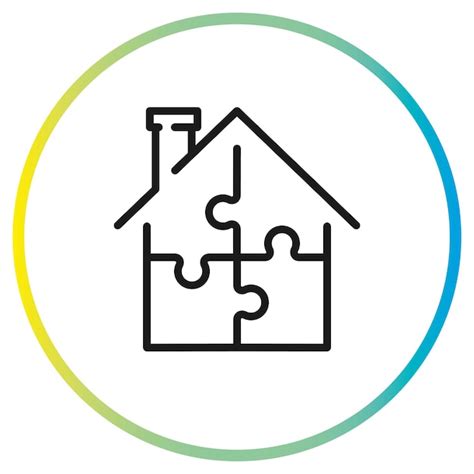 모듈러 하우스 아이콘 | 프리미엄 벡터