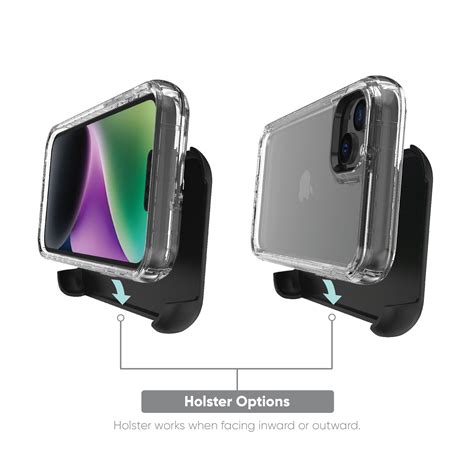Buy onn. Rugged Phone Case with Holster for iPhone 14 Plus - Clear ...