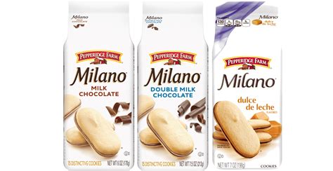 Pepperidge Farm Milano Cookies, Milk Chocolate, Double Milk Chocolate ...
