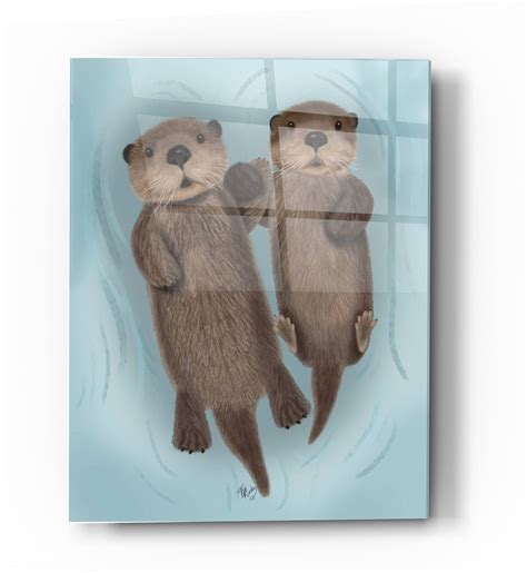Otters Holding Hands Drawing