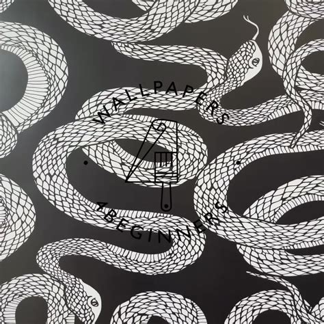Black and White Snake Wallpaper Ouroboros Print... by chelichatcili
