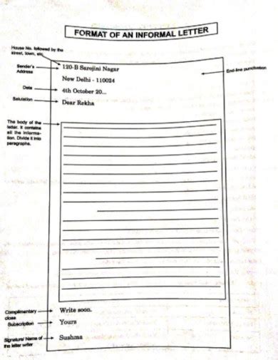 Informal Letter Layout 的图像结果