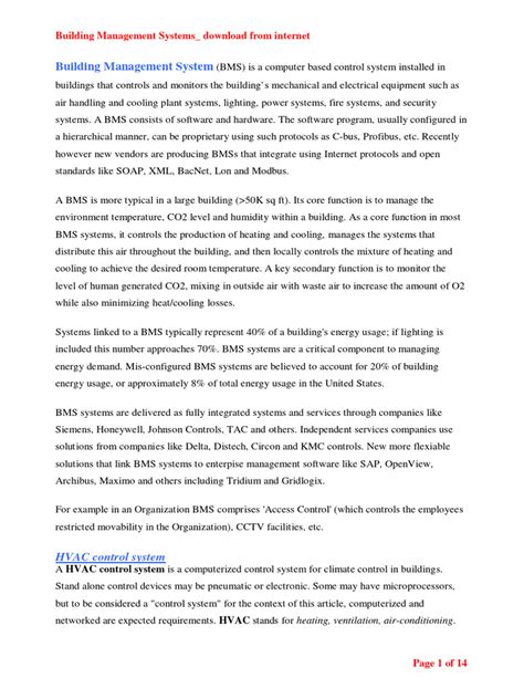 Image result for Building Management System Lecture