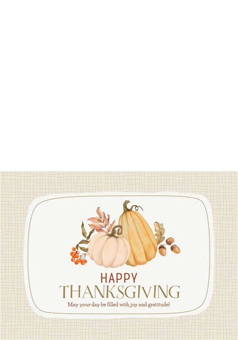 Set of 4 Free Printable Thanksgiving Card Ideas