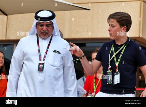 Sakhir, Bahrain. 12th Apr, 2025. Crown Prince Shaikh Salman bin Isa ...