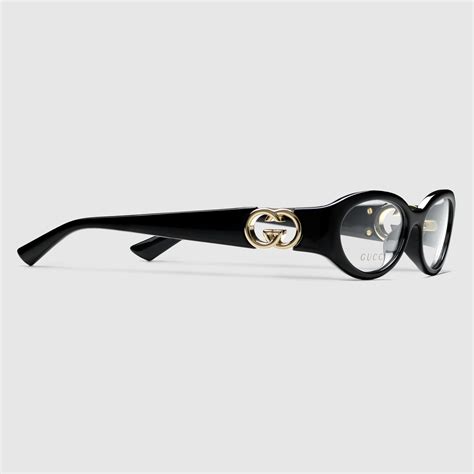 Rectangular fit optical frame in black | GUCCI® US