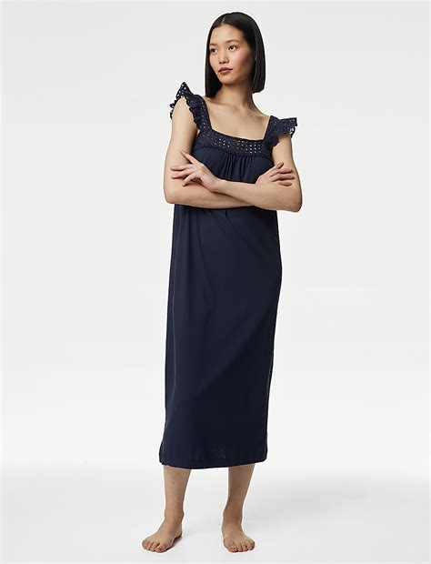 Buy Pure Cotton Broderie Nightdress at Marks & Spencer