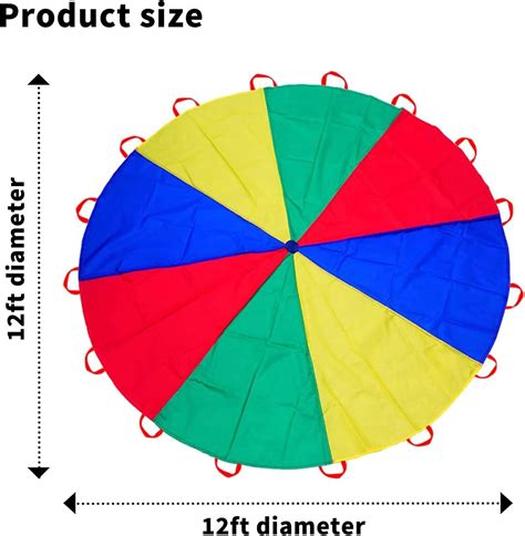 Parachute 13ft/ 16.4ft/ 20ft - Kids Play Gymnastics Parachute with ...