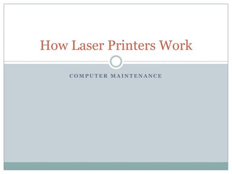 Image result for How Laser Printers Work
