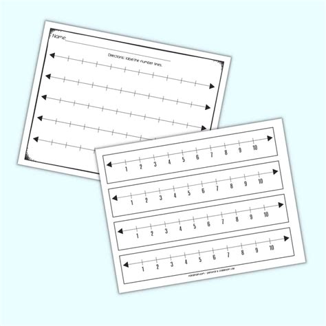 Free Printable 1-10 Number Lines - The Artisan Life