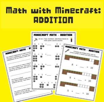 Image result for Minecraft Math Addition