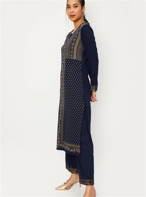 Buy Women Printed Knit Kurta with Palazzos Online at just Rs. 1799.0 ...