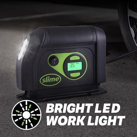 Slime 40088 | Portable Car Air Compressor Tire Inflator | Automatic ...