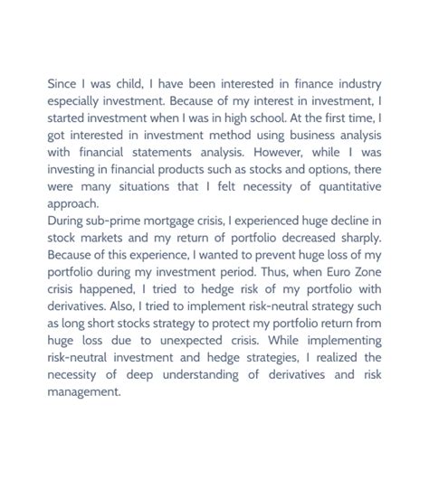 Image result for Statement of Purpose Graduate Examples