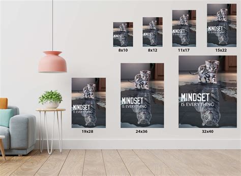Mindset is Everything Poster Art Motivational Art Office Decor Ready to ...