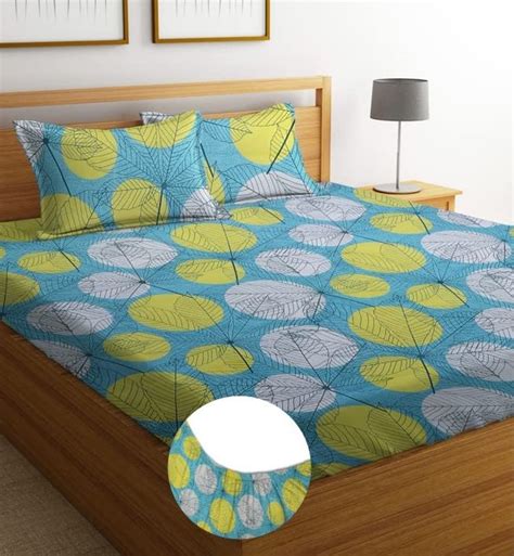 Buy BSB HOME Premium Cotton Elastic Fitted Bedsheets with 2 King Size ...