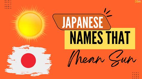 480+ Cool Japanese Names That Mean Sun - Names Crunch