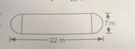 the shape of a racing track is rectangular in the middle and semi ...