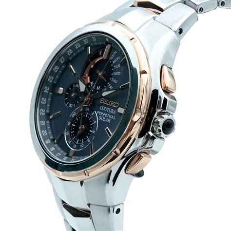 Seiko SSC788P9 Analog Solar Men Grey Dial Two-Tone Stainless Steel Bra ...