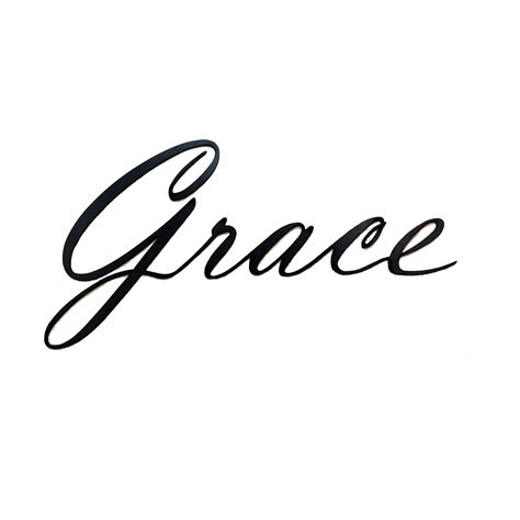 The Word Grace In Cursive