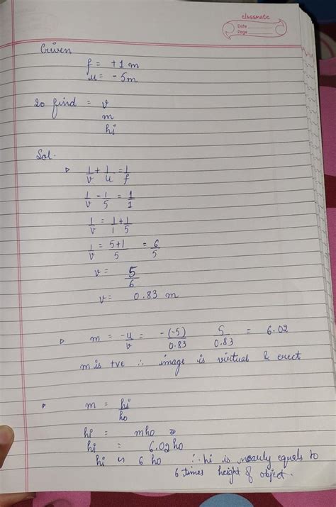 a convex mirror of focal length 1m is used as a rear view mirror in a ...