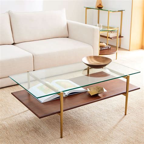 Nidulent Mid-Century Art Display Coffee Table - Wooden Bazar