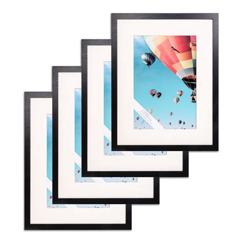 The Display Guys - Black Wooden Minimalist Picture Frames Set ...