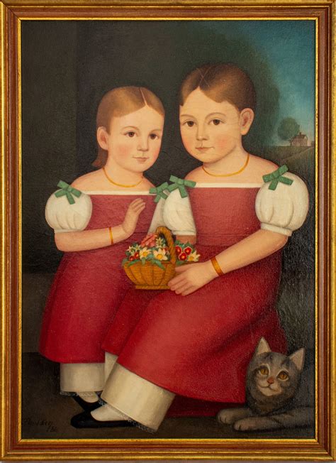 Susan Paulding "two Sisters" Oil On Canvas, 1986 Auction