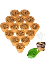 Kuchuk 30 pcs Filled Cow Dung Havan Cups | Dhoop/Guggal/Loban/Dried ...