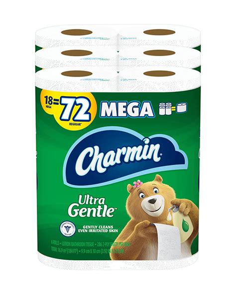 Charmin Ultra Gentle Toilet Paper (54 Mega Rolls = 216 Regular Rolls ...