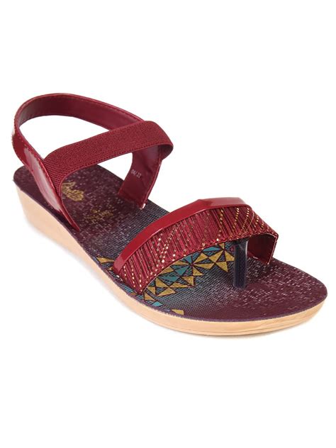 Buy AJANTA Womens Pink Flat Sandal PU2024 at Amazon.in