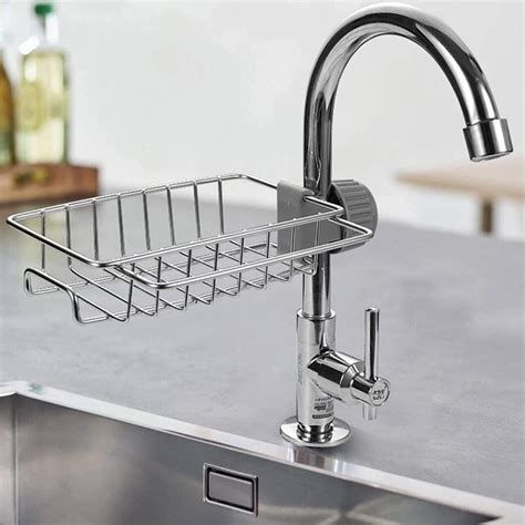Yasamazing Stainless Steel Faucet Rack Holder for Kitchen Sink soap ...