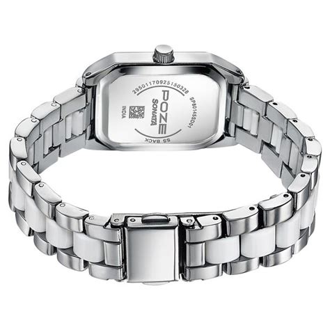 Buy Online Poze By Sonata Quartz Analog Mother of Pearl Dial Two Toned ...