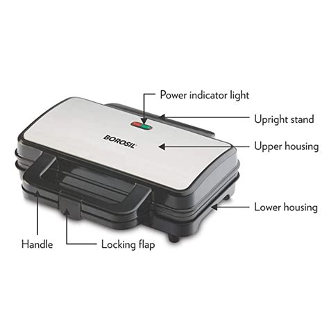 Buy Borosil Neo Waffle Maker - Non Stick Plates - 1000W – Infinia Home ...