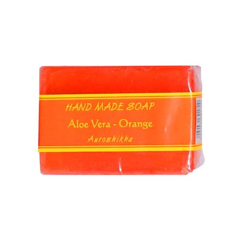 Auroshikha Orange Handmade Soap - Pack of 6 | 75g Each | Natural ...