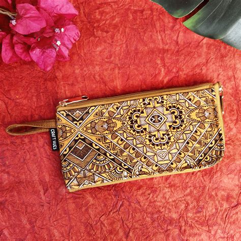 Dual-Zip Mustard Rangoli Madhubani – Crafthues