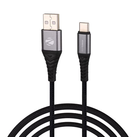 ZEBRONICS TU800P USB - Type C Braided Cable, 80 Watts, Rapid Charging ...
