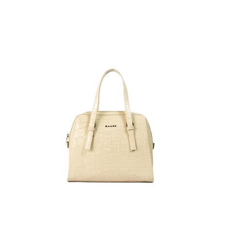 Get Haans Whimstrap White Leather Handbag - Timeless Elegance – HAANS