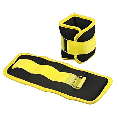 B Fit Fully Adjustable Ankle/Wrist Weight Pair with Adjustable Straps ...