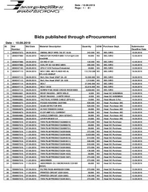 Fillable Online Bids published through eProcurement - belsite Bel Fax ...