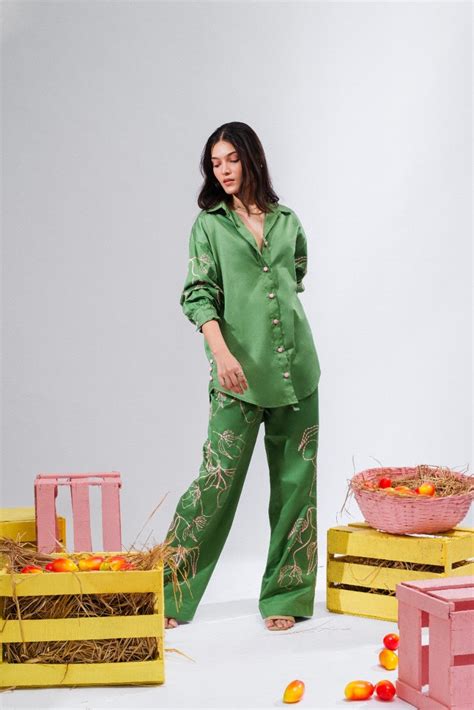 Mango Margarita - Green Co-Ord Set – Sanchi Arora