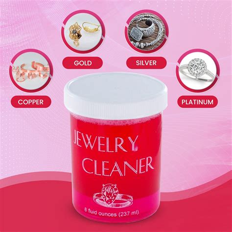 JSP Gold Silver Jewelry Cleaner Solution Diamond Gem Dip Liquid Basket ...