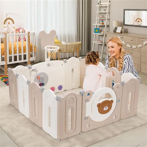 LazyBuddy LAZY BUDDY 14 Panels Foldable Baby Playpen, Toddler India | Ubuy
