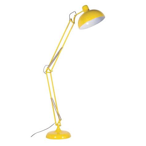 Quality Modern Contemporary Urban Chic Yellow Angled Floor Lamp ...
