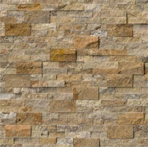 Tenedos Scabos Travertine Splitface Stacked Ledger Wall India | Ubuy