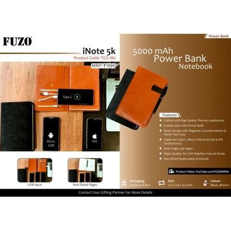 iNote 5k TGZ-180 in bulk for corporate gifting | FUZO Notebook, Notepad ...