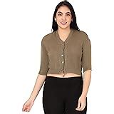 Buy FEMULA Women's Wool Solid Half Sleeve Stitched Blouse (PK_Half_Wool ...