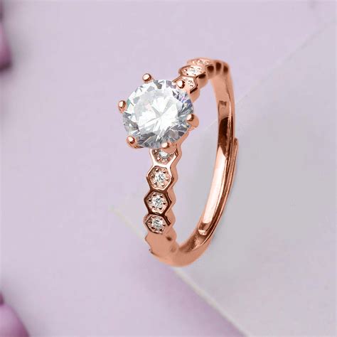 The Princess Solitaire Rose Gold Plated 925 Sterling Silver Ring – Zavya
